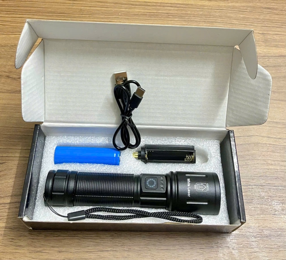 Đèn pin vỏ nhôm pin rời LH606 có Zoom